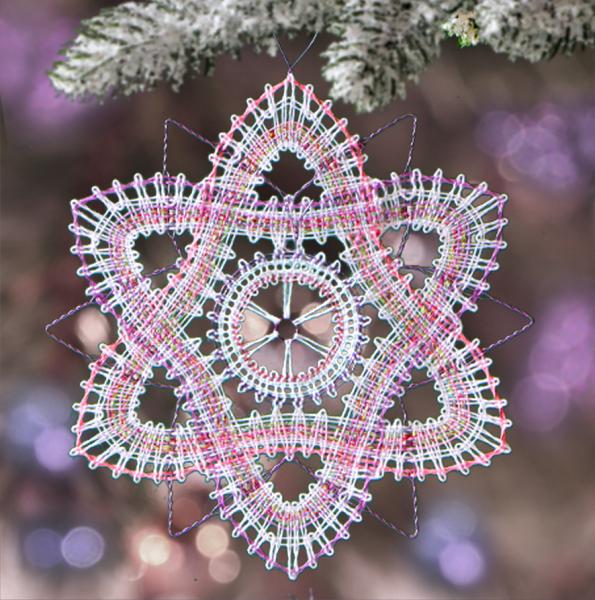 659 Klöppelbrief "Schnee-Sternchen 2025"