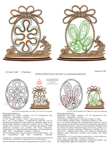 188 Klöppelbrief "Ei-Motive"