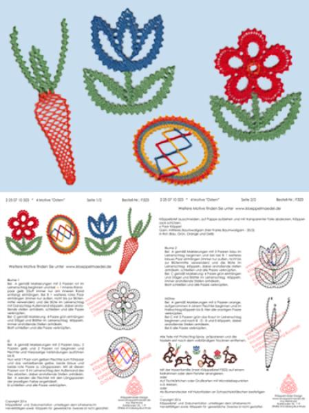 323 Klöppelbrief 4 kleine Motive „Ostern"