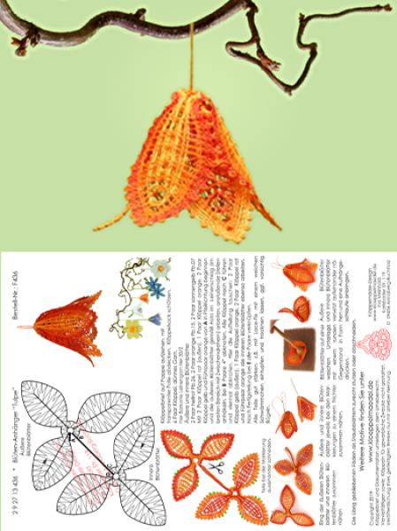 436 Klöppelbrief "Tulpe" - Frühblüher in 3D-Optik zum Aufhängen