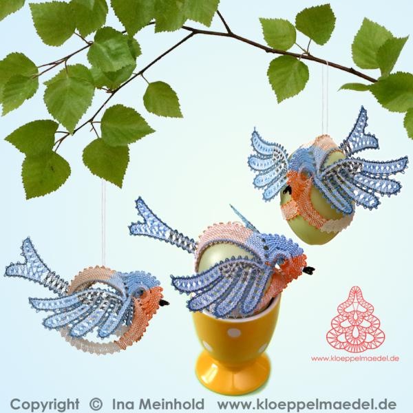 539 Klöppelbrief Vögelchen „Rotkehlchen"