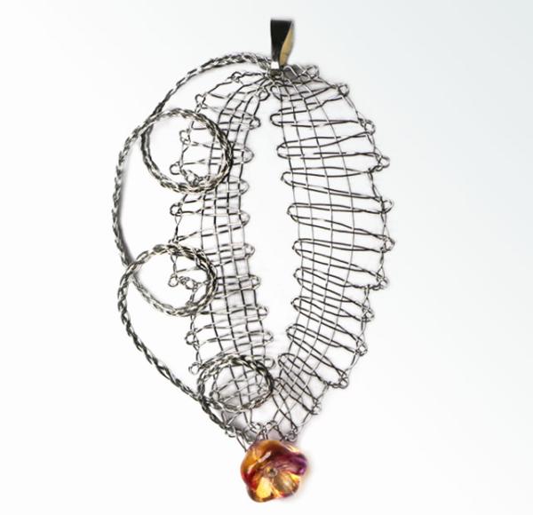 401 Klöppelschmuck Bastelset  „Ein-Blümchen-Blatt“