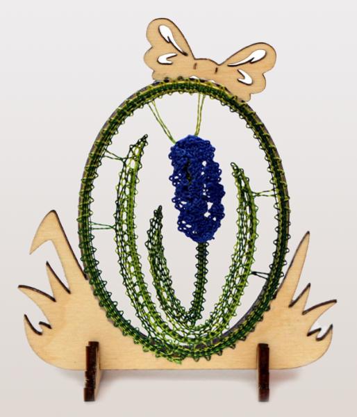 376 Klöppelbrief "Traubenhyazinthe" - Blümchen des Jahres 2016