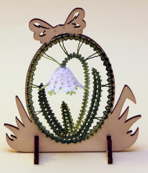 424 Klöppelbrief "Märzenbecher" - Blümchen des Jahres 2018