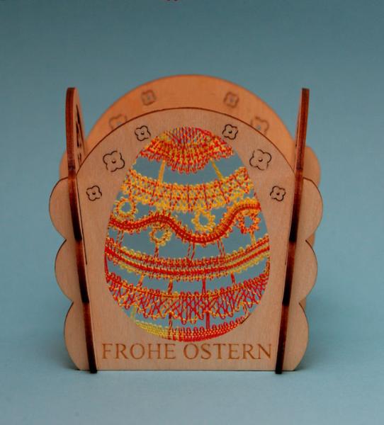 013 Klöppelbrief Osterei "Wie gemalt"