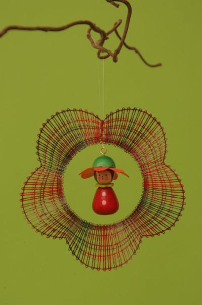 015 Klöppelbrief "3 Blumenanhänger"