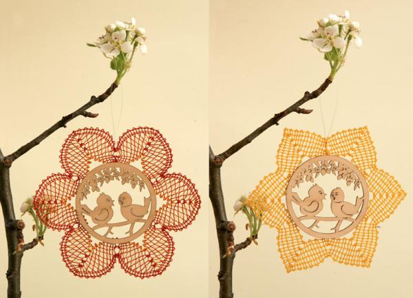 017 Klöppelbrief Blumenanhänger Motiv 2