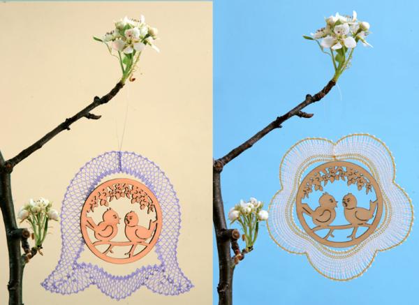 018 Klöppelbrief Blumenanhänger Motiv 3