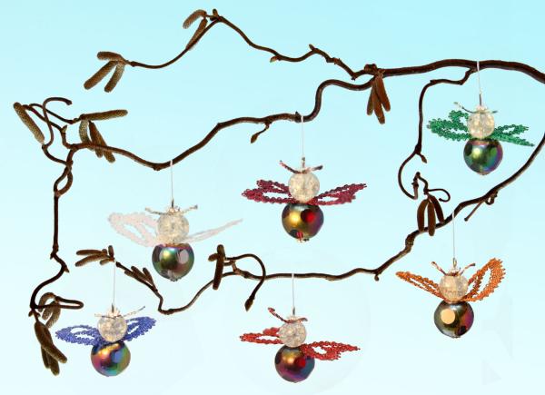 195 Klöppelbrief 6 Flügelchen für Insekten