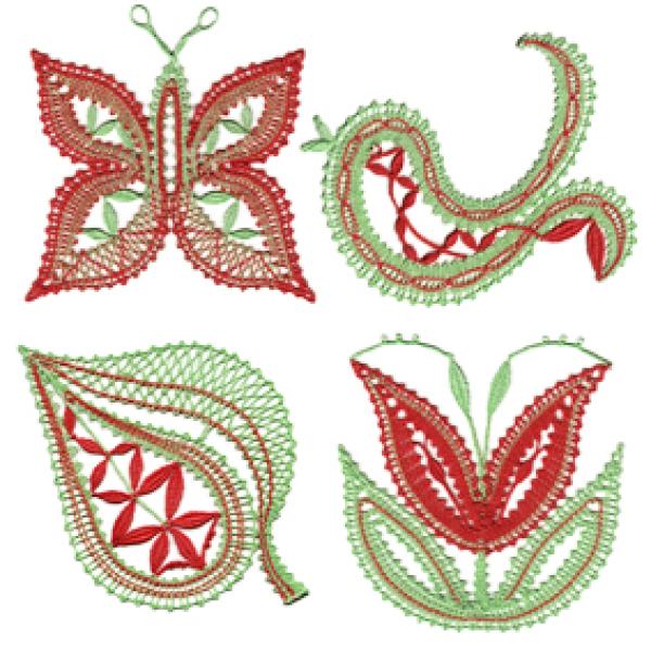 318 Klöppelbrief 4 Motive „Frühling"