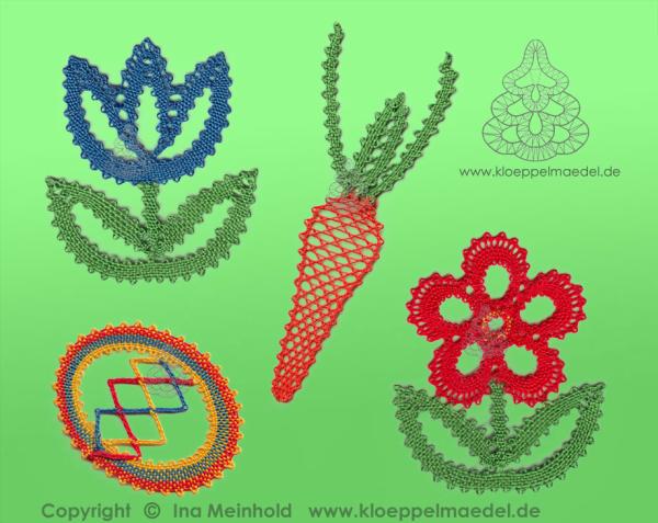 323 Klöppelbrief 4 kleine Motive „Ostern"