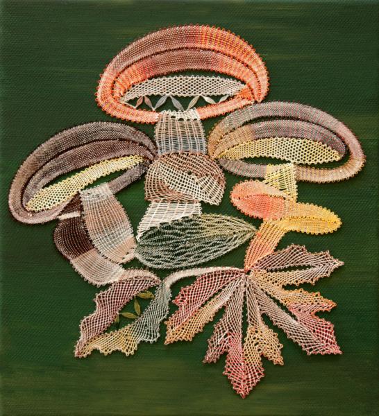 129 Klöppelbrief Keilrahmenbild „Schwammezeit“