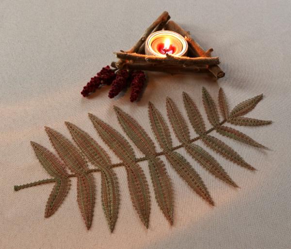 291 Klöppelbrief "Essigbaumblatt“