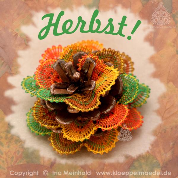 410 Klöppelbrief "Kleine Fächerspiralen"