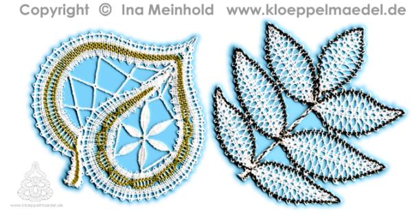 411 Klöppelbrief "Lindenblatt und Eschenblatt"