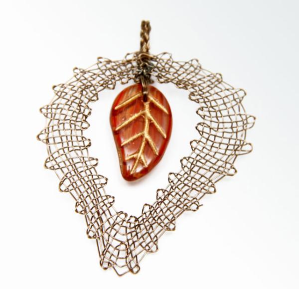 203 Klöppelschmuck Bastelset  „Goldtopaz“