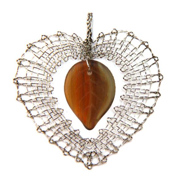 220 Klöppelschmuck Bastelset  „Sienaherz“