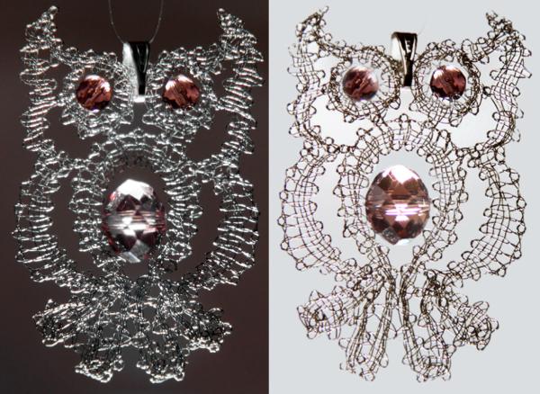 227 Klöppelschmuck Bastelset „Funkel-Eule"