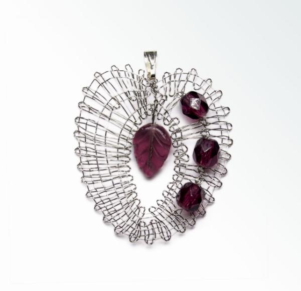 293 Klöppelschmuck Bastelset  „Turmalinherz“