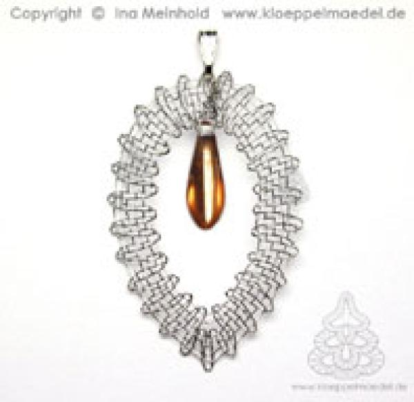 330 Klöppelschmuck Bastelset  „Dagger“ kupfer verspiegelt