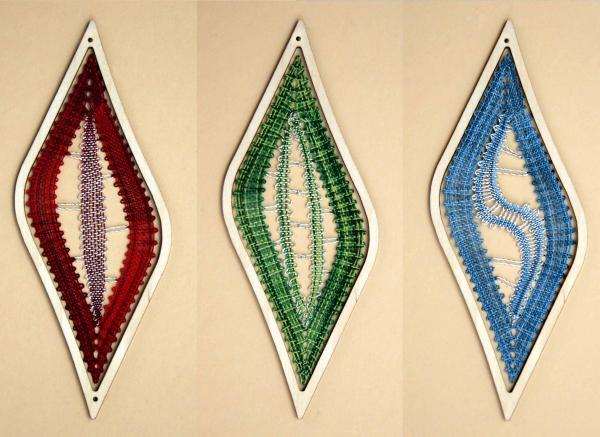 124 Klöppelbrief "3 Rhombenmotive"