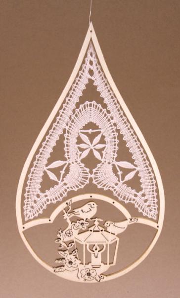 171 Klöppelbrief Hängende Blüte Motiv 1