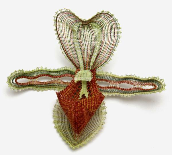 173 Klöppelbrief Orchidee „Frauenschuh“