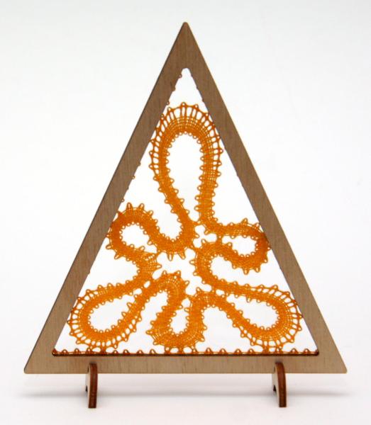 184 Klöppelbrief Dreieck "Sonnenlicht"