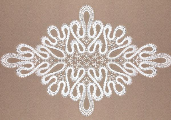 254 Klöppelbrief Ovale Decke „Loops“