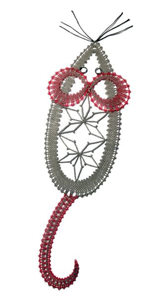 277 Klöppelbrief Lesezeichen „Leseratte“