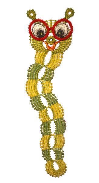 278 Klöppelbrief Lesezeichen „Bücherwurm“