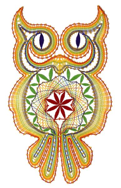 279 Klöppelbrief „Ganz große Eule“