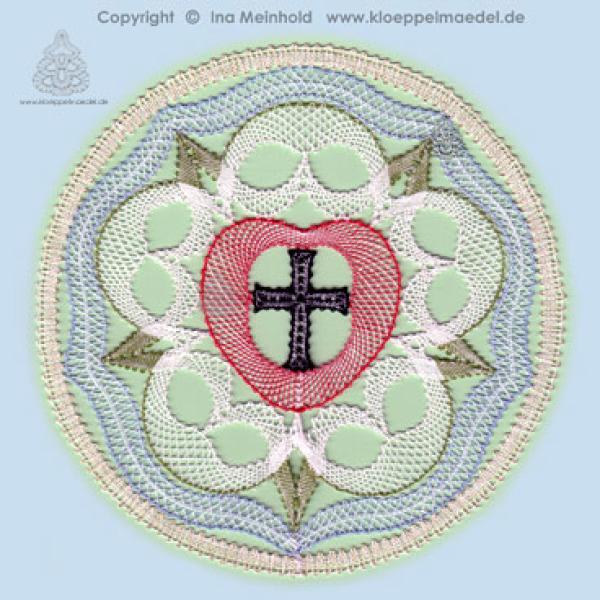 364 Klöppelbrief „Lutherrose"