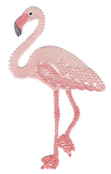 404 Klöppelbrief "Flamingo"