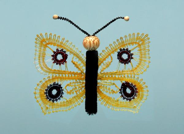 021 Klöppelbrief Schmetterling "Zitronenfalter" für Chenille Körper