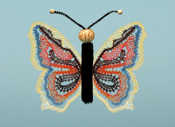 032 Klöppelbrief Schmetterling "Kleiner Fuchs" für Chenille Körper