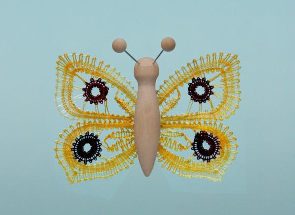 024 Klöppelbrief Schmetterling "Zitronenfalter" für Holzkörper