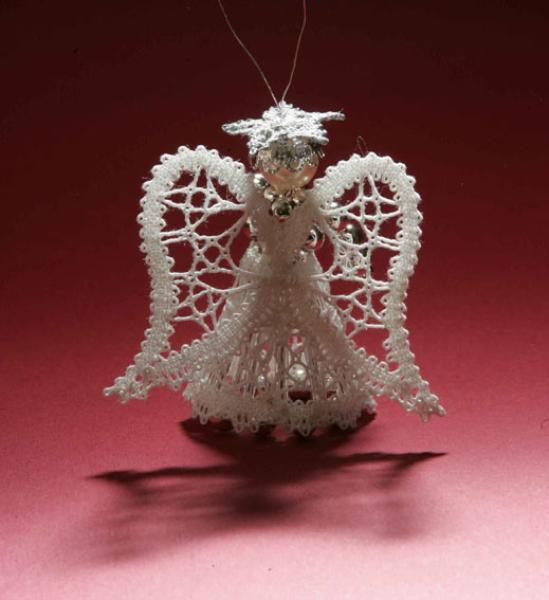 012 Klöppelbrief Röckchen Flügel und Kopfputz für "Schutzengel"