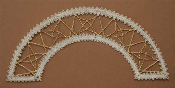 125 Klöppelbrief Klöppeleinsatz „Sternenband“ für Lichterbogen