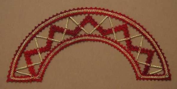 126 Klöppelbrief Klöppeleinsatz „Zick-Zack“ für Lichterbogen