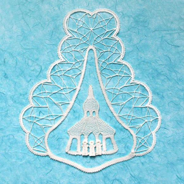 150 Klöppelbrief „Kirchlein unterm Sternenzelt“