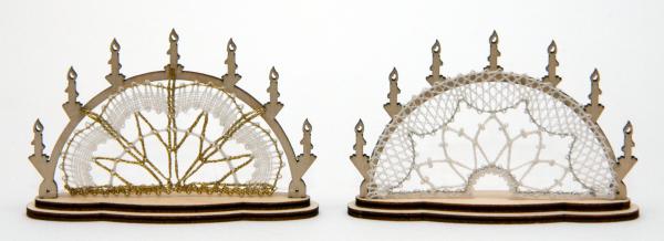 181 Klöppelbrief Klöppeleinsatz "2 Klöppeleinsätze für Mini-Lichterbogen"