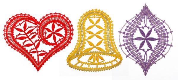 296 Klöppelbrief Weihnachtsbaumschmuck "Nostalgie"