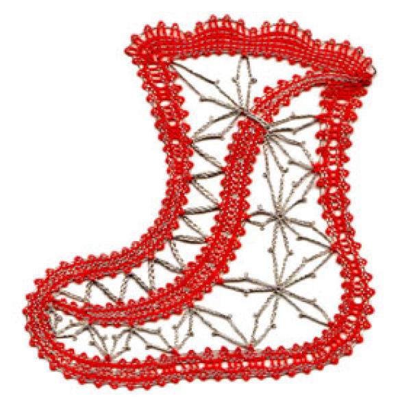 302 Klöppelbrief Nikolausstiefel "Nostalgie"