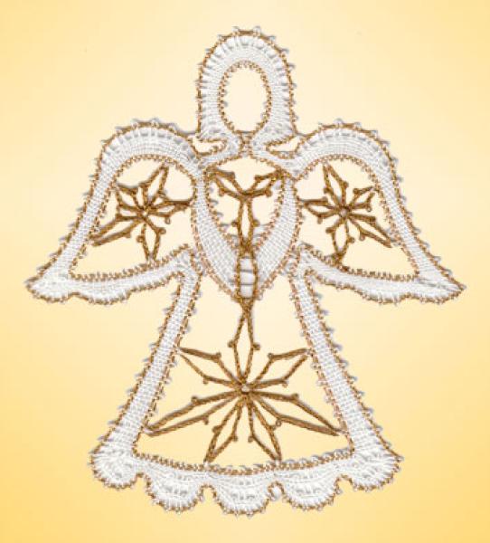 345 Klöppelbrief Kleiner Engel "Nostalgie"