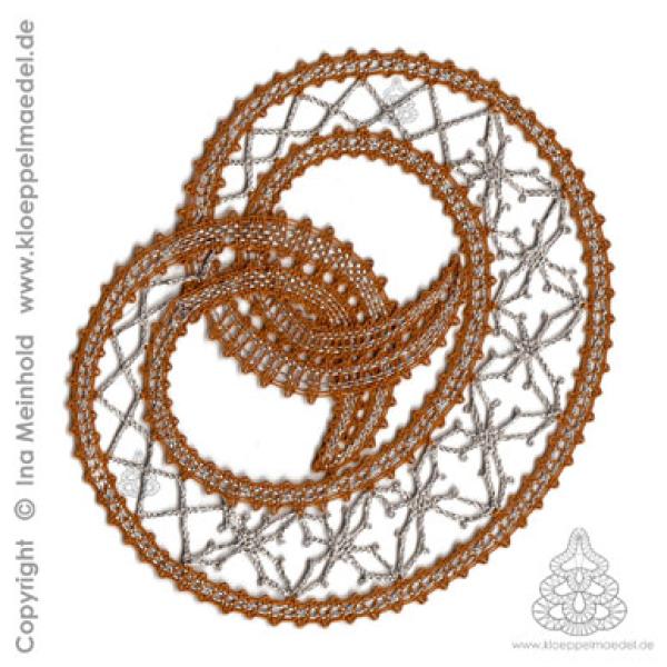 389 Klöppelbrief Brezel "Nostalgie"