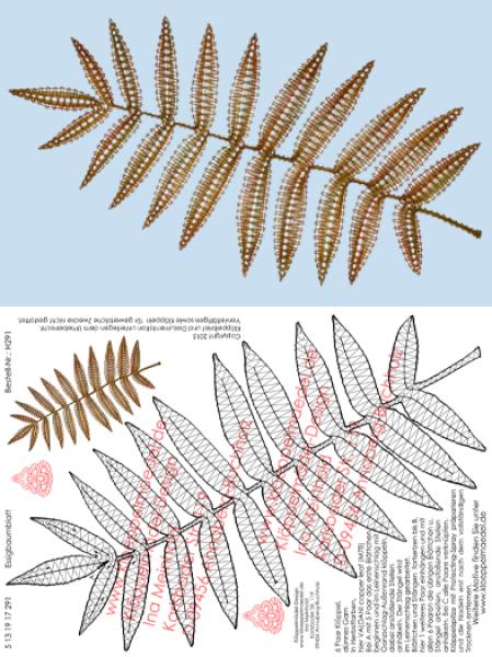 291 Klöppelbrief "Essigbaumblatt“