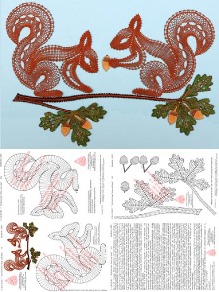 301 Klöppelbrief Eichhörnchen „Max und Liesel“