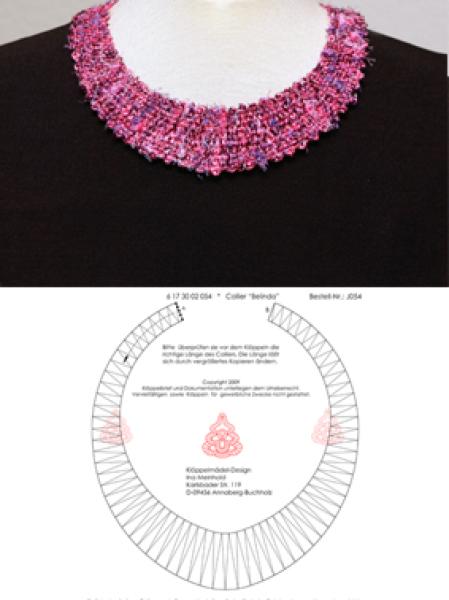 054 Klöppelbrief Collier "Belinda"