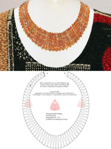 055 Klöppelbrief Collier "Clara"